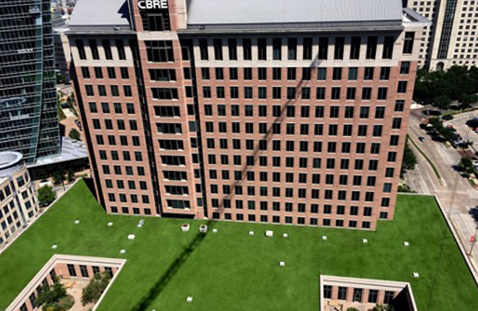 CBRE Headquarters artificial grass rooftops